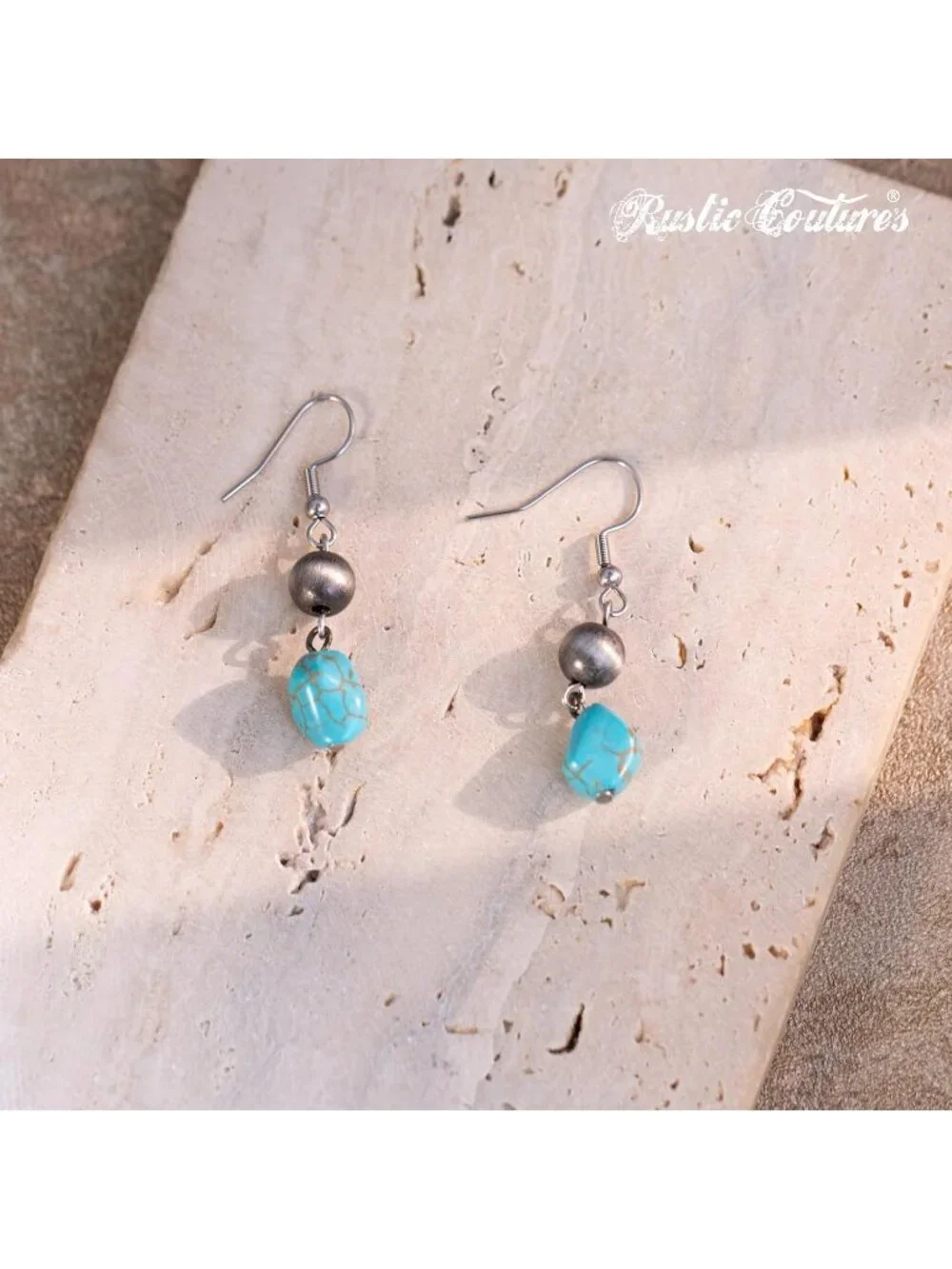 Women's Blue Black Uture's Western Cowgirl Vintage Western Necklace Earrings